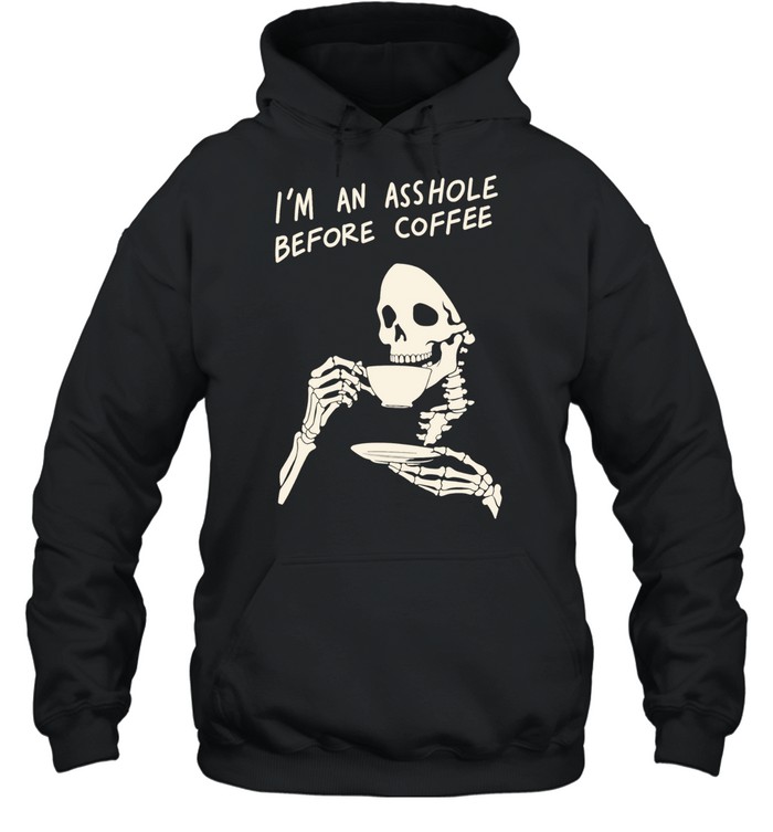 Reaper I’m an asshole before coffee Unisex Hoodie