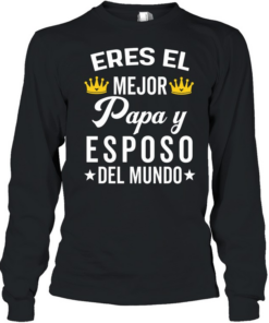 Regalos Para Papa Dia Del Padre Camiseta Mejor Esposo Long Sleeved T-shirt