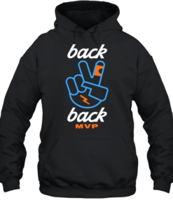 Shai Gilgeous Alexander Piece Hand Mvp Oklahoma City Thunder Basketball Back 2 Back  Unisex Hoodie