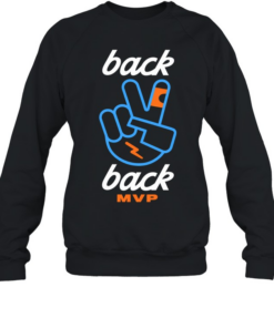 Shai Gilgeous Alexander Piece Hand Mvp Oklahoma City Thunder Basketball Back 2 Back  Unisex Sweatshirt