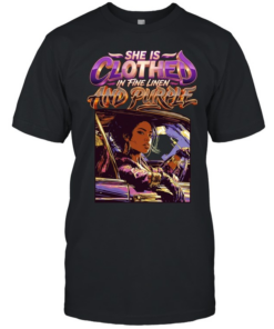She is clothed in fine linen and purple car  Classic Men's T-shirt