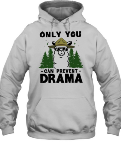 Smokey Llama only you can prevent drama  Unisex Hoodie