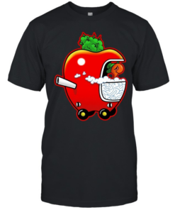 Smokey Worm apple character  Classic Men's T-shirt