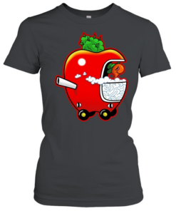Smokey Worm apple character  Classic Women's T-shirt