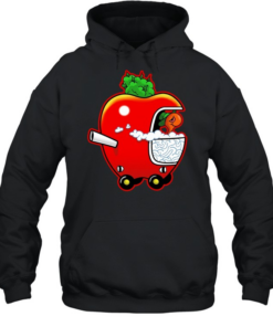 Smokey Worm apple character  Unisex Hoodie