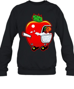 Smokey Worm apple character  Unisex Sweatshirt