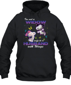 Snoopy im not a widow im a wife to a husband with wings  Unisex Hoodie