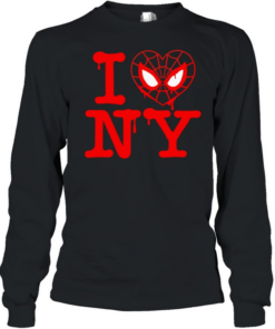 Spider-Man I Miles NY heart shaped  Long Sleeved T-shirt