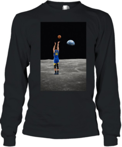 Stephen Curry Shooting From the Moon Tee Long Sleeved T-shirt