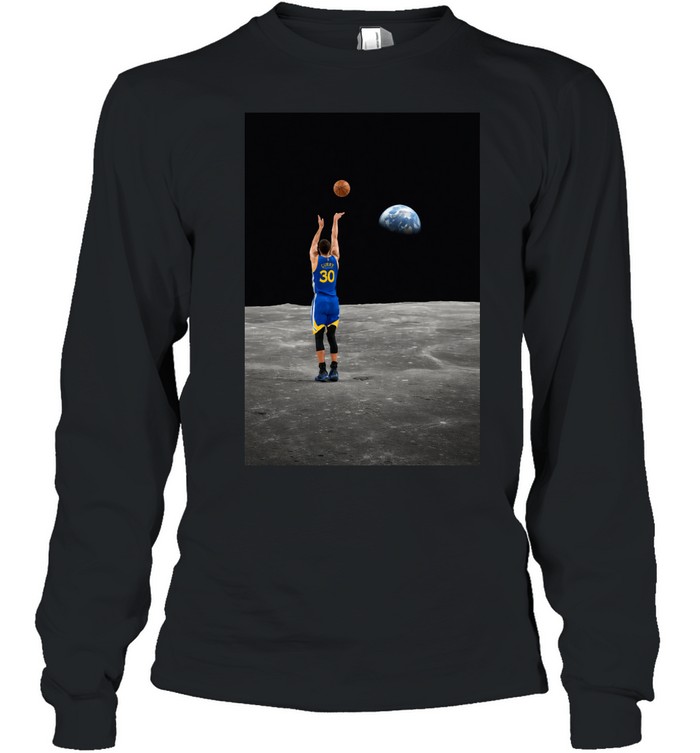 Stephen Curry Shooting From the Moon Tee Long Sleeved T-shirt