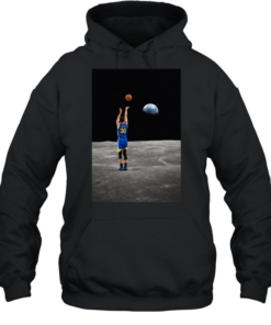 Stephen Curry Shooting From the Moon Tee Unisex Hoodie