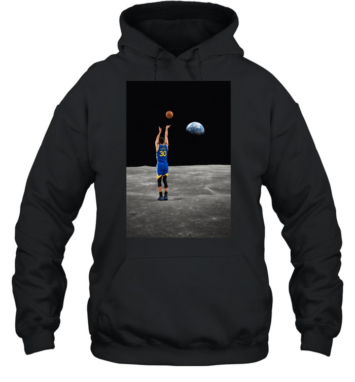Stephen Curry Shooting From the Moon Tee Unisex Hoodie
