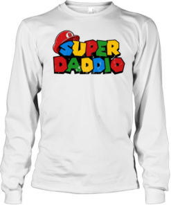 Super Daddio Super Mario parody Long Sleeved T-shirt