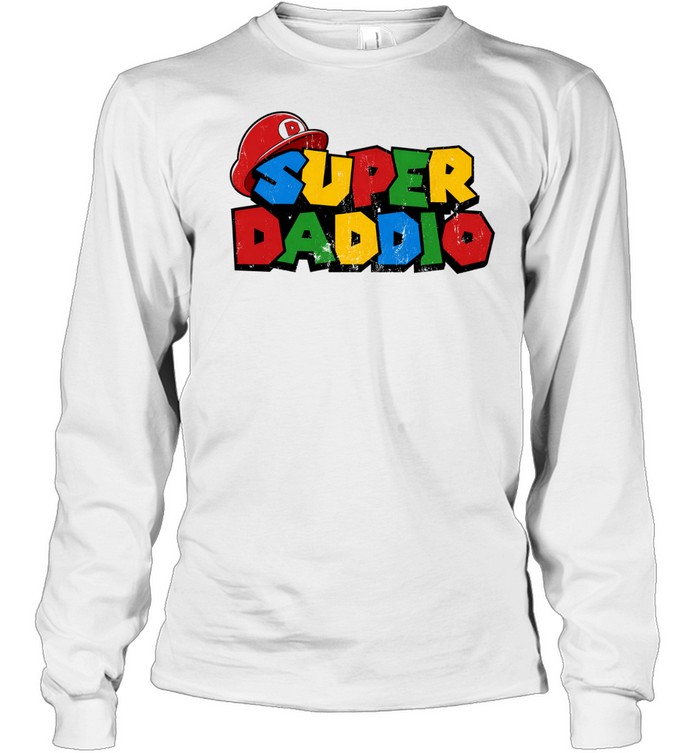 Super Daddio Super Mario parody Long Sleeved T-shirt