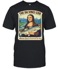 The Da Vinci cod Mona Lisa’s catch of the day T- Classic Men's T-shirt