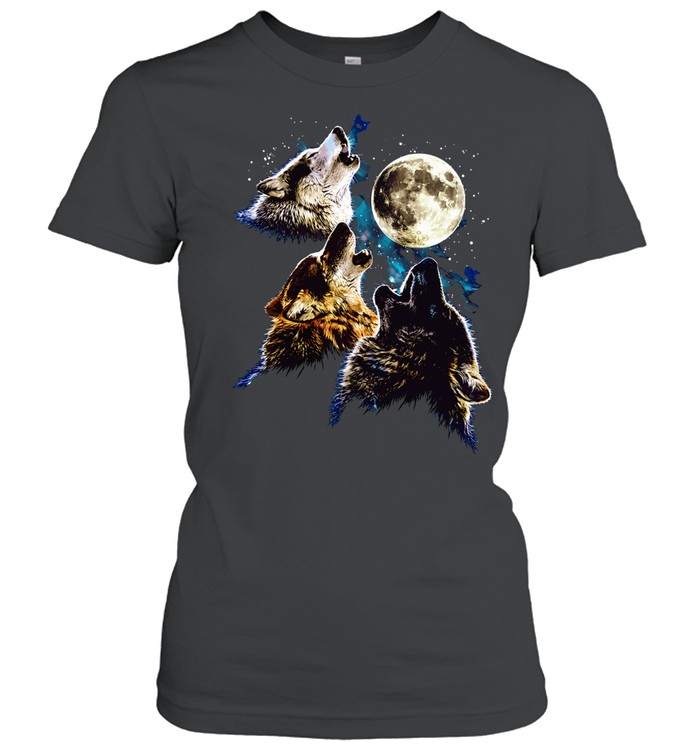 The Mountain Three Wolf Moon graphic Classic Women's T-shirt