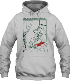 There Are Two Grandmas Inside Of Me Wolf  Unisex Hoodie