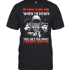 Three Wolves if you kick me when i’m down you better pray i don’t get up  Classic Men's T-shirt