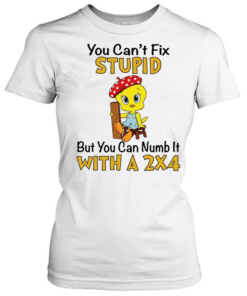 Tweety Bird you can’t fix stupid but you can numb it with a 2×4 Classic Women's T-shirt