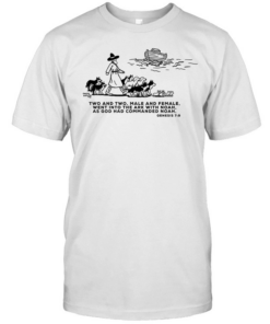 Two and two male and female went into the ark with Noah as god had commanded Noah  Classic Men's T-shirt