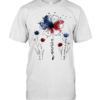USA 250th anniversary 1776-2026 faith freedom and pride flower sketch  Classic Men's T-shirt