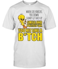 WHEN LIFE KNOCKS YOU DOWN CALMLY GET BACK UP  Classic Men's T-shirt