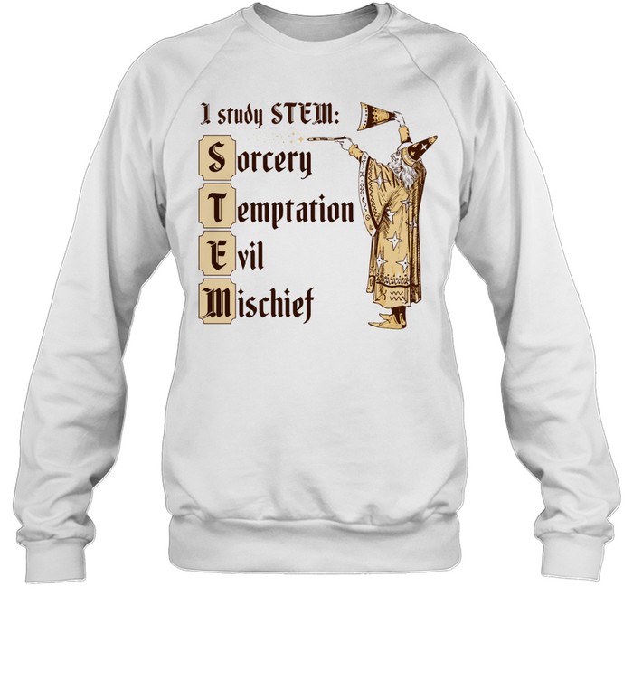 Wizard I study stem sorcery temptation evil mischief Unisex Sweatshirt