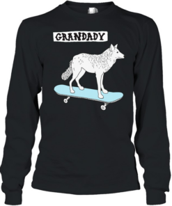 Wolf granddaddy blue wave Long Sleeved T-shirt