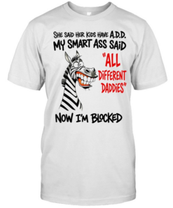 Zebra she said her kids have a.d.d. my smart ass said now i’m blocked  Classic Men's T-shirt
