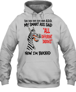 Zebra she said her kids have a.d.d. my smart ass said now i’m blocked  Unisex Hoodie