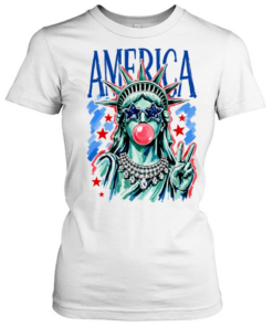 America bubble gum lady funny T Classic Women's T-shirt