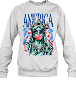 America bubble gum lady funny T Unisex Sweatshirt