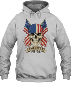 American Pride Skull Veteran Patriot T Unisex Hoodie