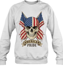 American Pride Skull Veteran Patriot T Unisex Sweatshirt