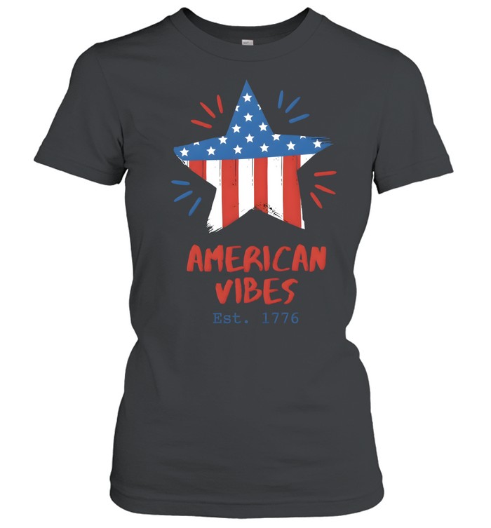 American Vibes Flag Star T- Classic Women's T-shirt
