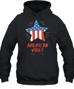 American Vibes Flag Star T- Unisex Hoodie