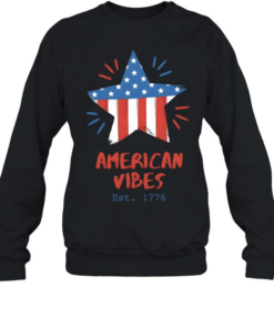 American Vibes Flag Star T- Unisex Sweatshirt