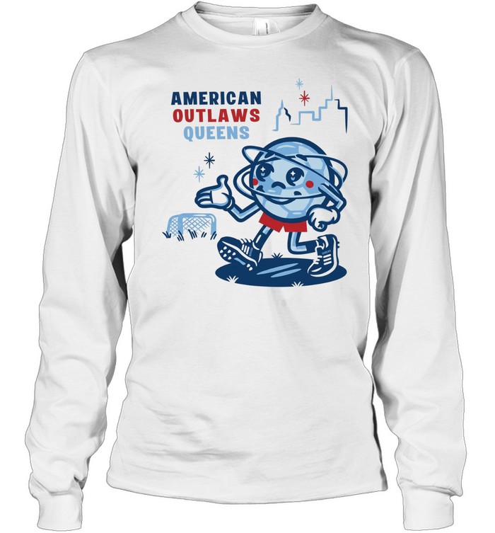 American outlaws queens soccer cartoon T Long Sleeved T-shirt