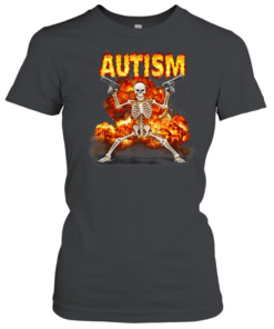 Autism Skeleton With Guns  Classic Women's T-shirt