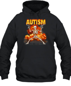 Autism Skeleton With Guns  Unisex Hoodie