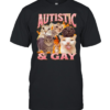 Autistic and Gay cats flame aesthetic print aesthetic funny meme Classic Men's T-shirt