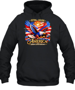 Bald Eagle American Flag 1776 2026 America 250th Anniversary T Unisex Hoodie