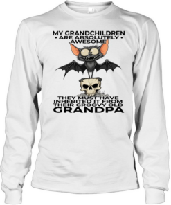 Bat My Grandchildren Are Absolutely Awesome They Must Have Inherited It From Their Groovy Old Grandpa T Long Sleeved T-shirt