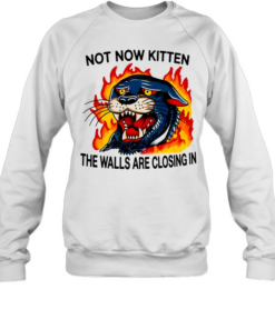 Black Panther not now kitten the walls are closing in  Unisex Sweatshirt