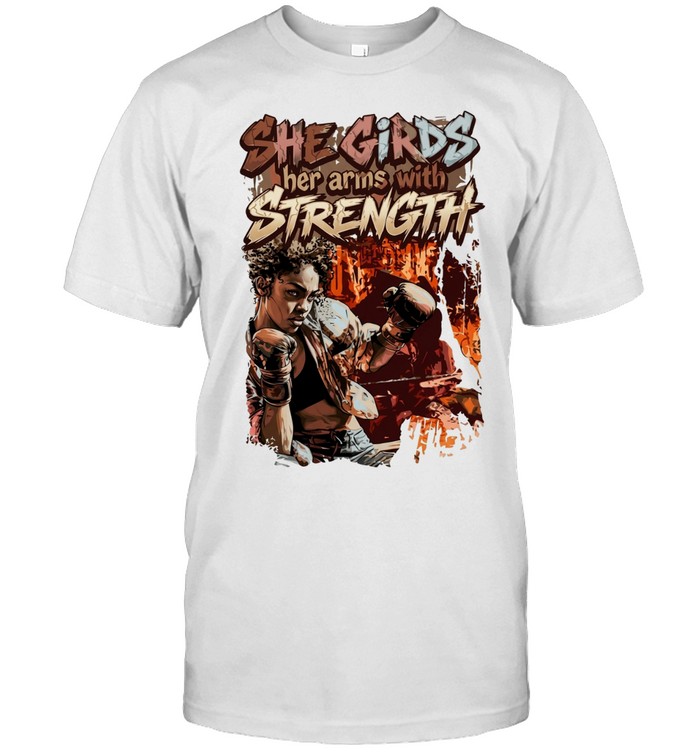 Boxing she girds her arms with strength Classic Men's T-shirt