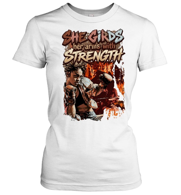 Boxing she girds her arms with strength Classic Women's T-shirt