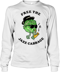 Cabbage saxophone free the jazz cabbage T Long Sleeved T-shirt