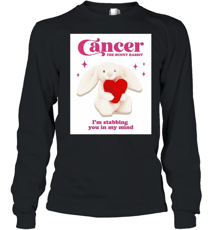 Cancer the bunny rabbit I’m stabbing you in my mind Long Sleeved T-shirt