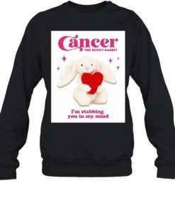 Cancer the bunny rabbit I’m stabbing you in my mind Unisex Sweatshirt