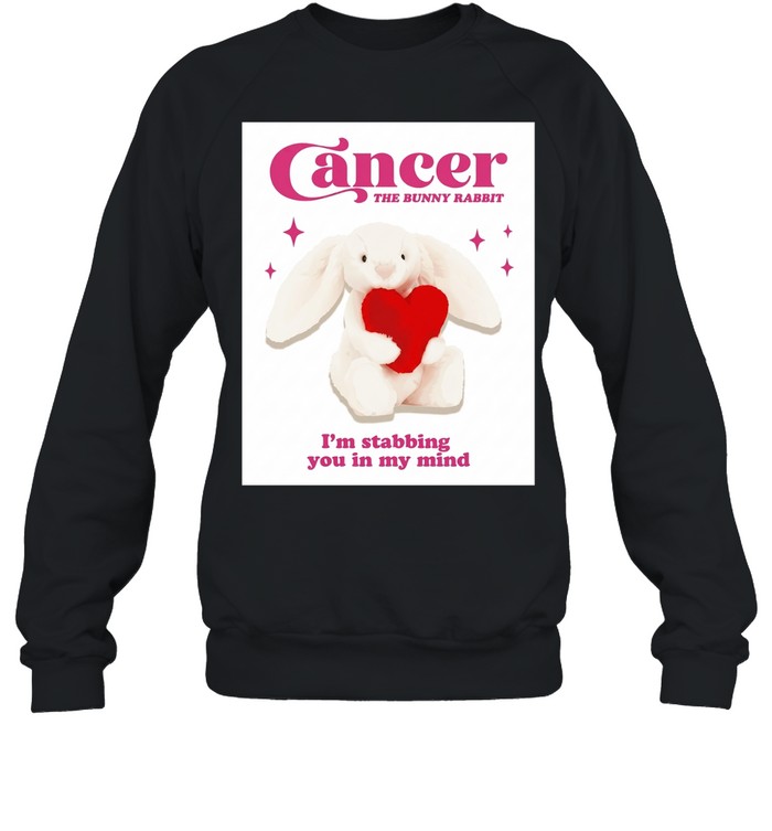 Cancer the bunny rabbit I’m stabbing you in my mind Unisex Sweatshirt